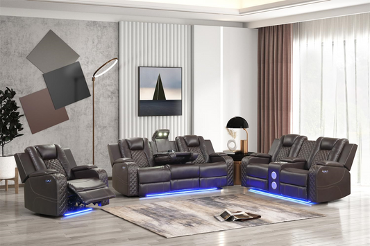 2-Pc Dual Reclining Sofa & Loveseat