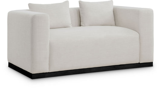 Alfie - Linen Textured Fabic Loveseat