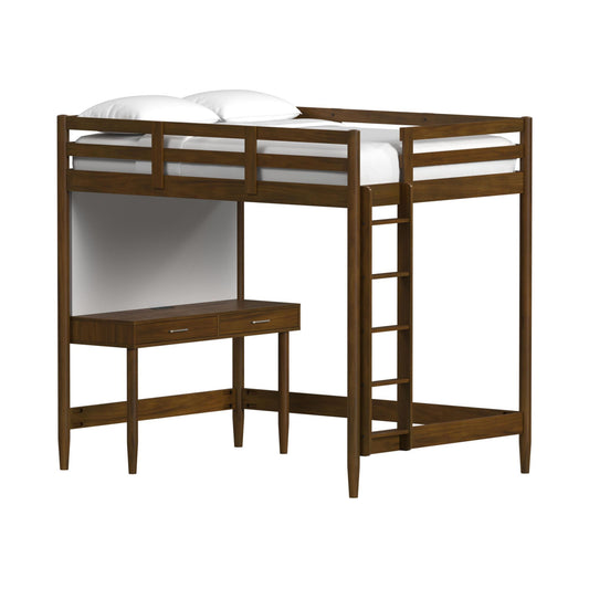 Malibu - Full Loft Bed - Walnut