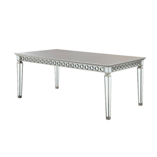 Varian - Dining Table - Mirrored & Antique Platinum