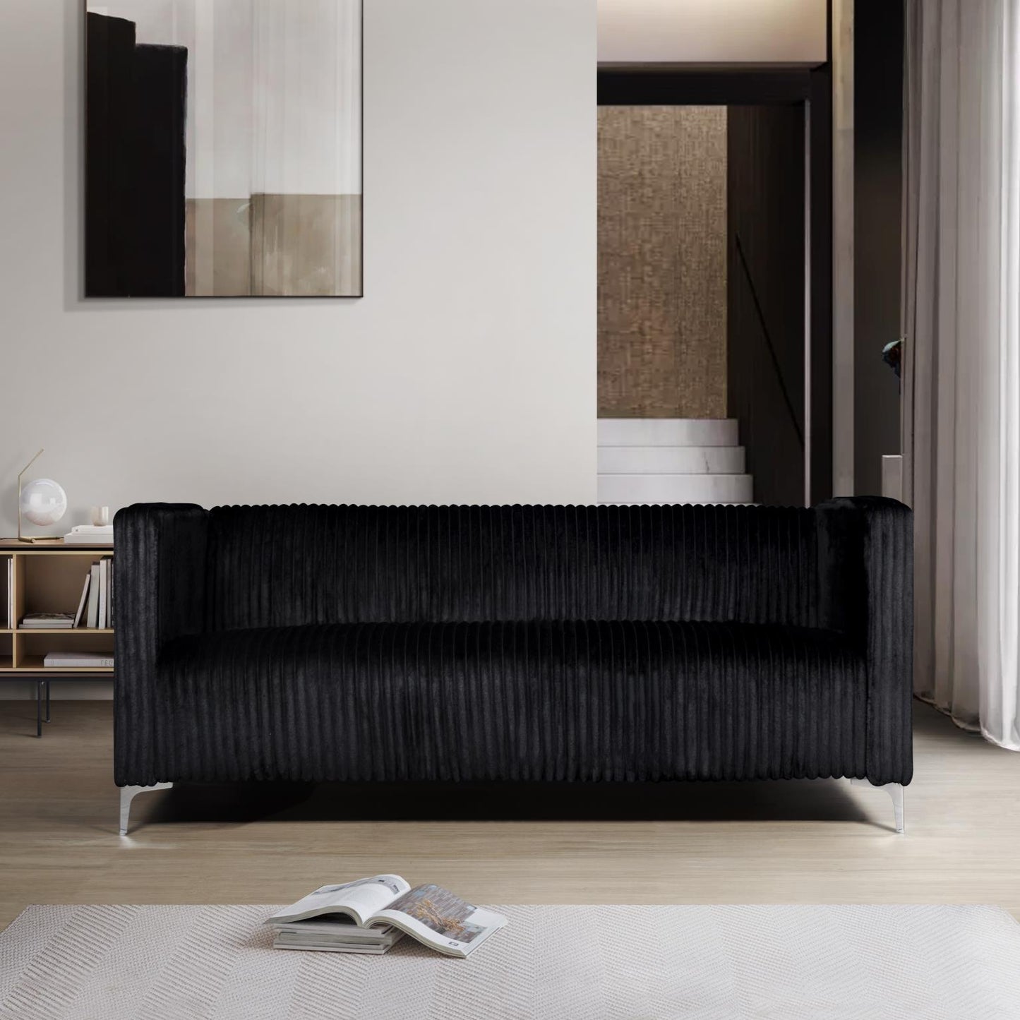 2-Pc Velvet Sofa & Loveseat