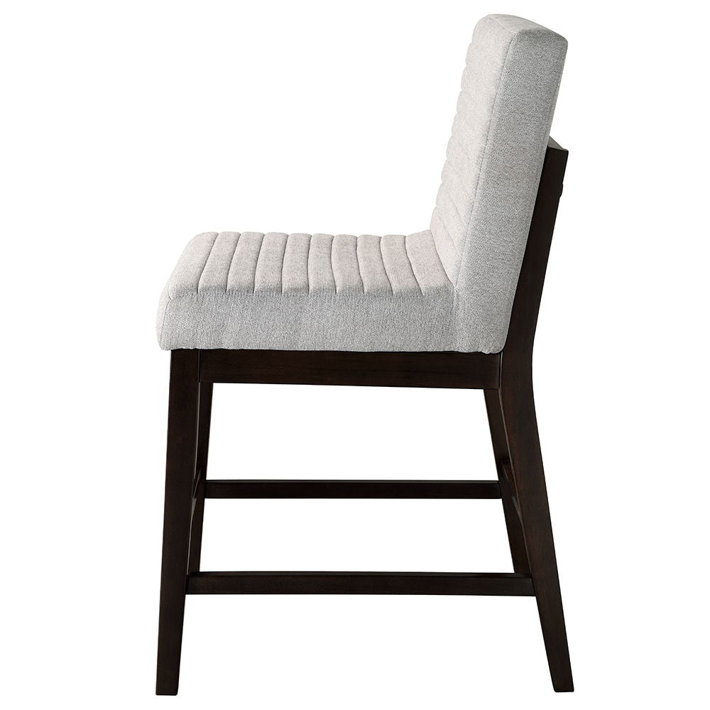 Edwyn - Counter Height Chair (Set of 2) - Gray Linen & Espresso