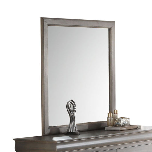Louis Philippe III - Gray Mirror - Antique Gray