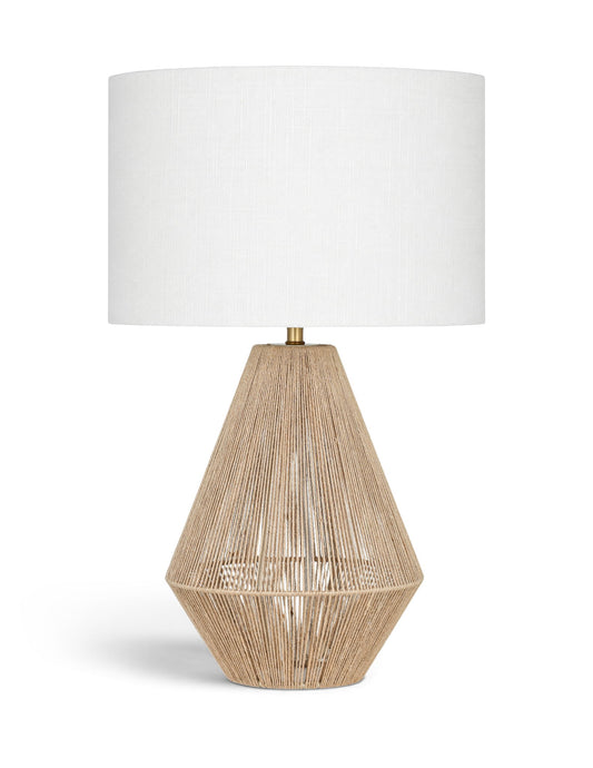 Soraya - Jute And Cotton Table Lamp - Beige