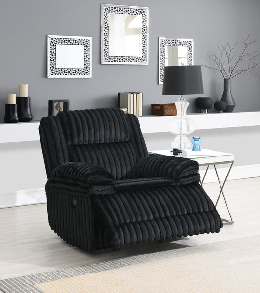 U112 - Corduroy Motion Chair - Black