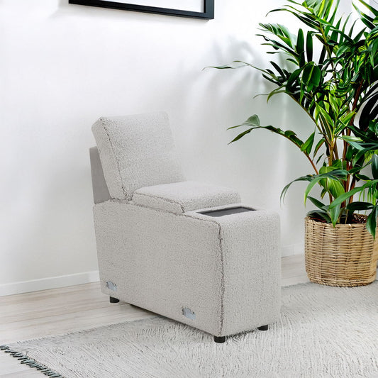 Tarrance - Modular Console With Wireless Charging & USB - Gray