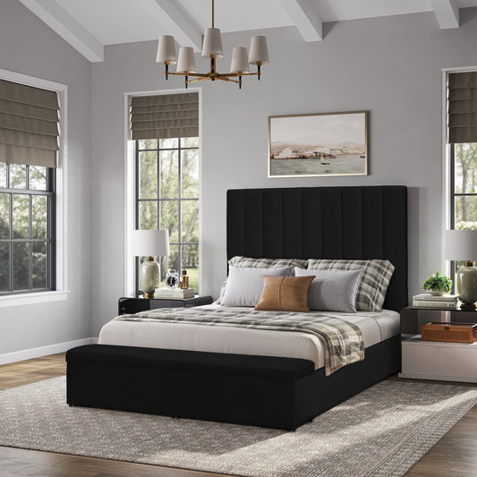 3-Pc Velvet Sled Bed