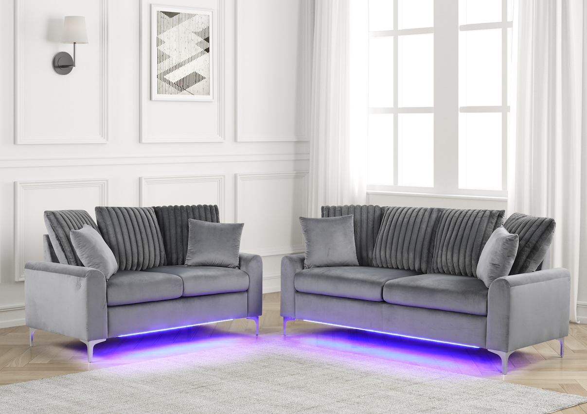 2-Pc Sofa & Loveseat