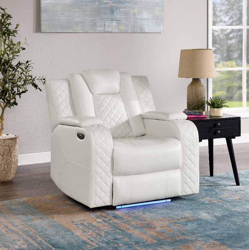 Gel Leather LED Recliner