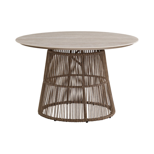 Alesso - Round Dining Table - Brown / Sand