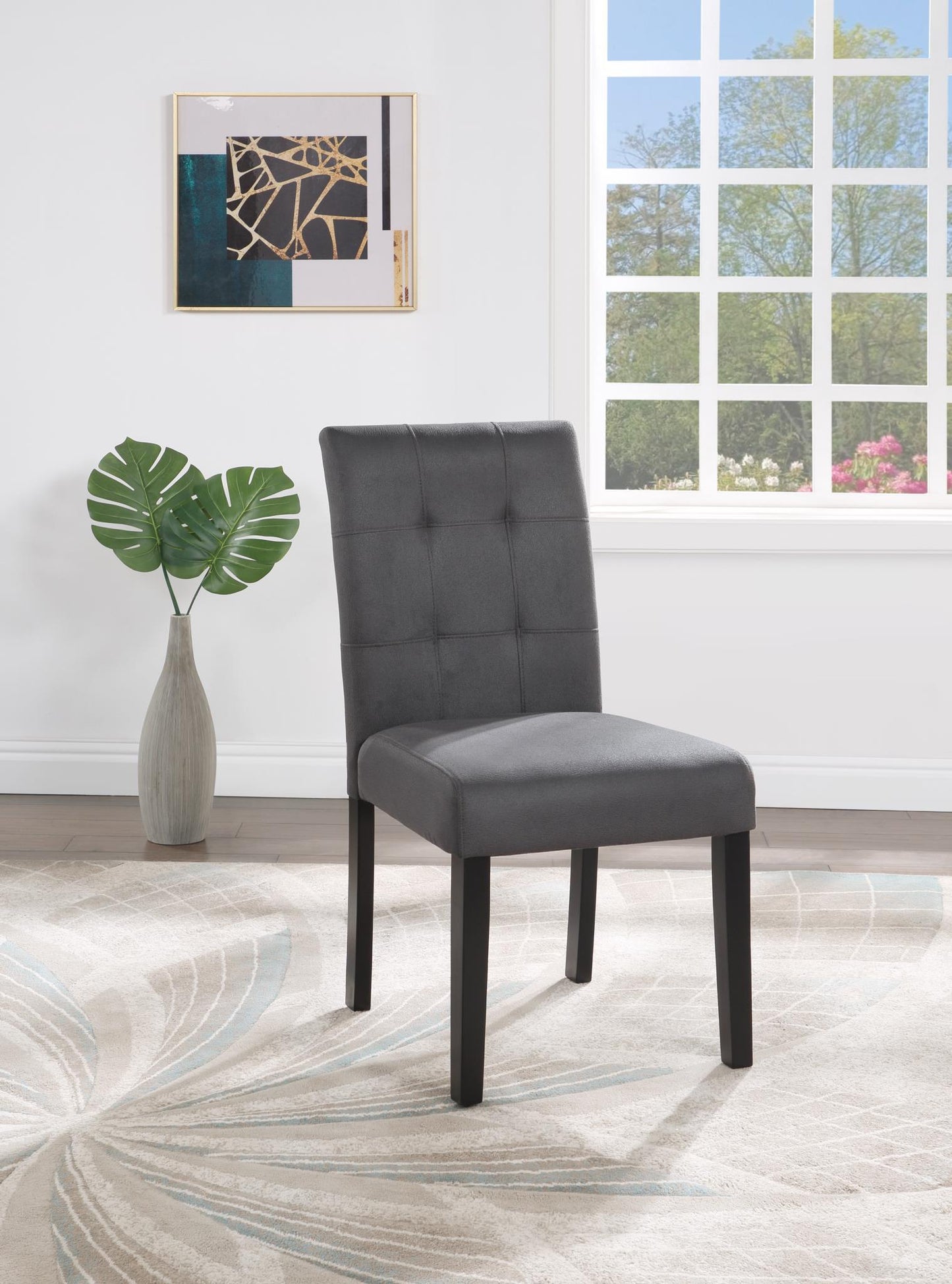 D200 - 5 Piece Dining Room Set (Dining Table, 4 Chairs) - Gray