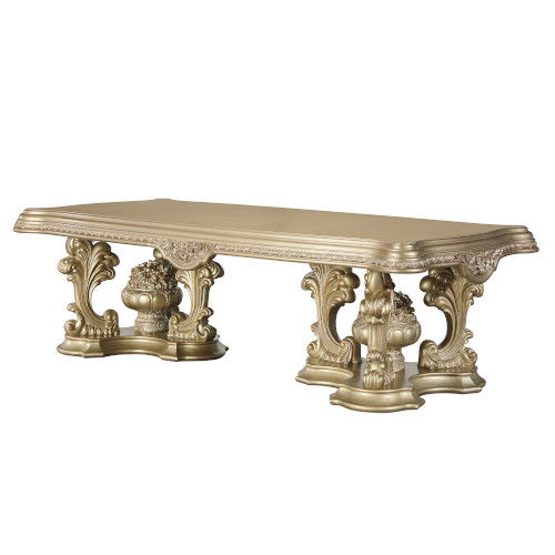 Seville - Dining Table With Pedestal Base - Gold