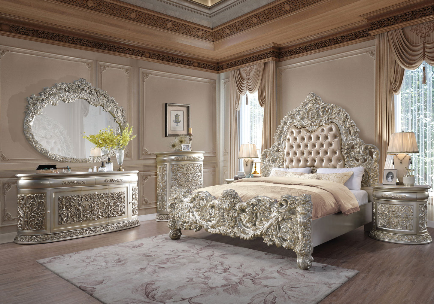 Sorina - Nightstand - Antique Gold