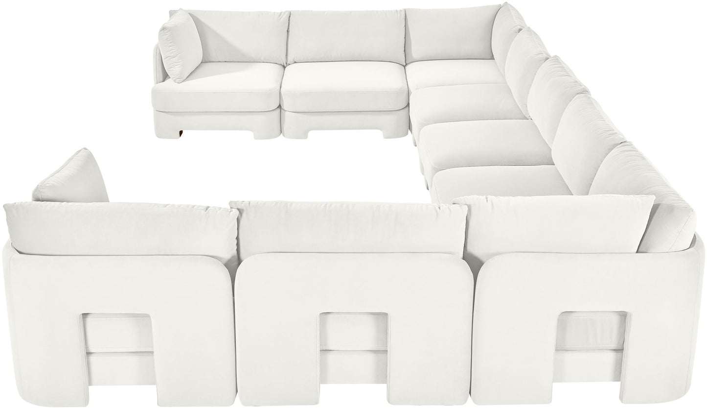 Hammond - Velvet Performance Fabric Upholstered 9 Piece Sectional