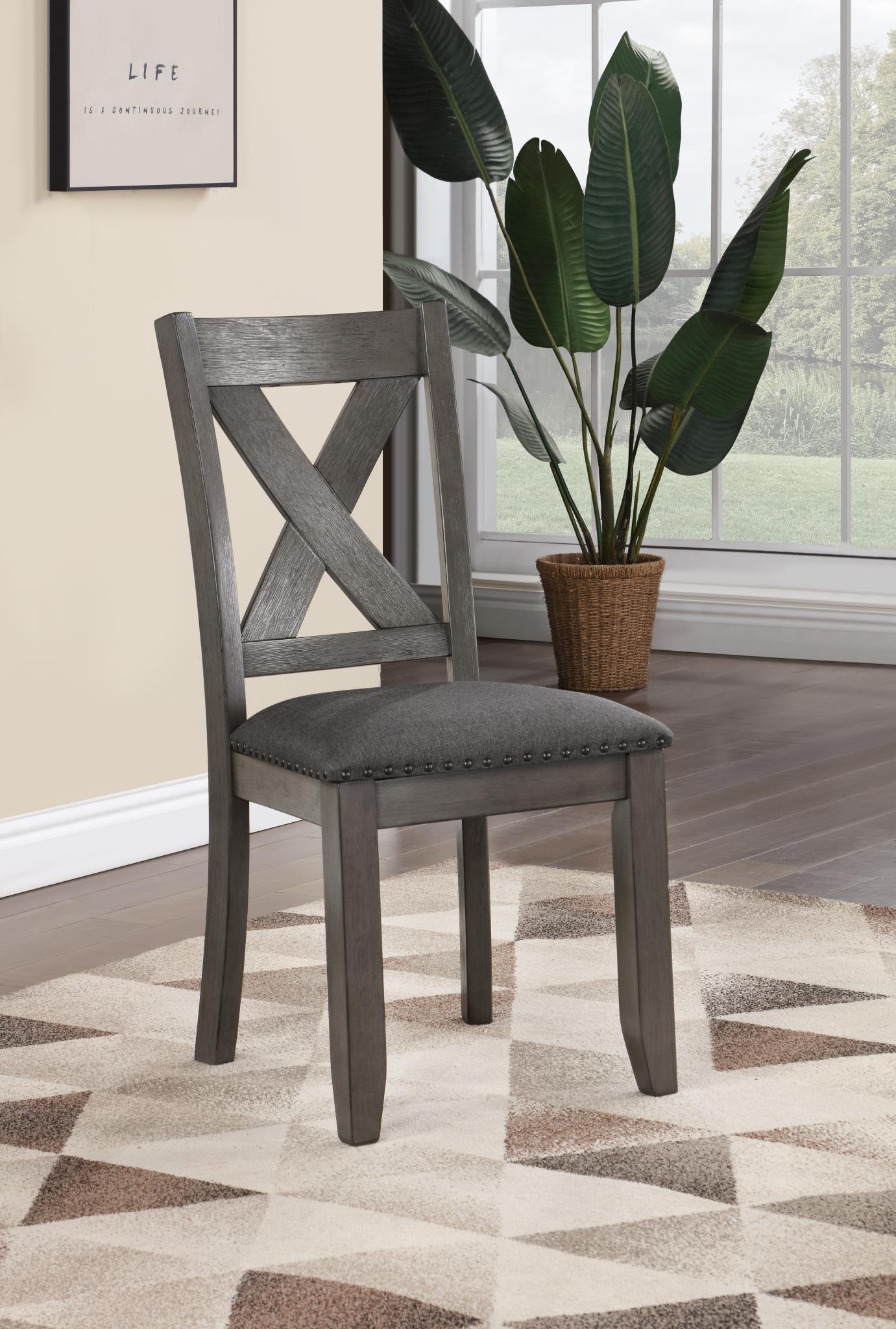 D161 - 7 Piece Dining Room Set (Dining Table, 6 Side Chairs) - Gray
