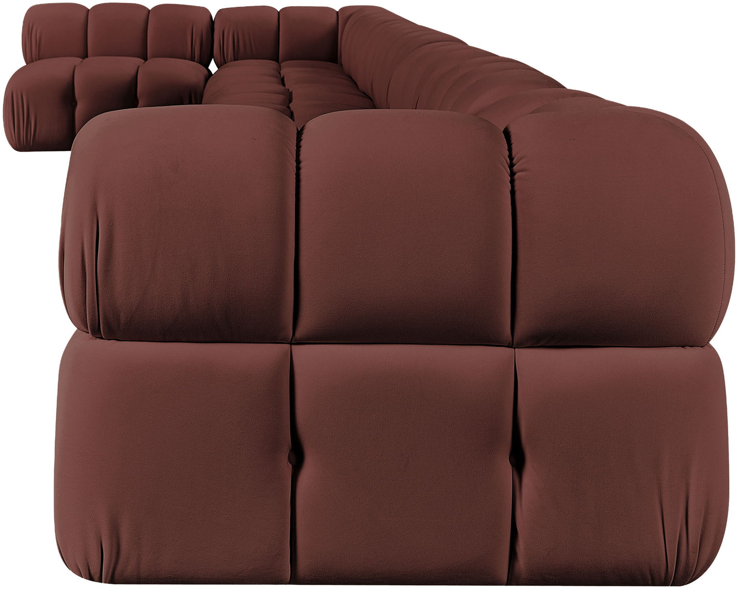 Orin - Velvet Performance Fabric Upholstered 8 Piece L-Shaped Sectional