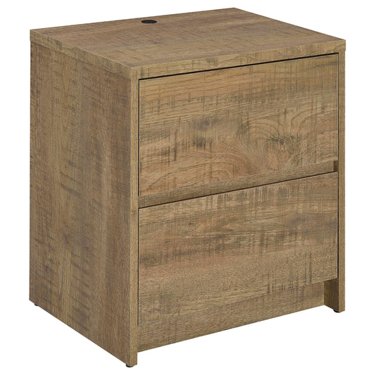 Westpark 2-drawer Nightstand LED Lights and USB Mango