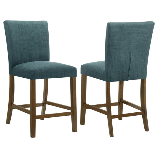 Paxton Upholstered Counter Height Dining Chair Teal Blue (Set of 2)