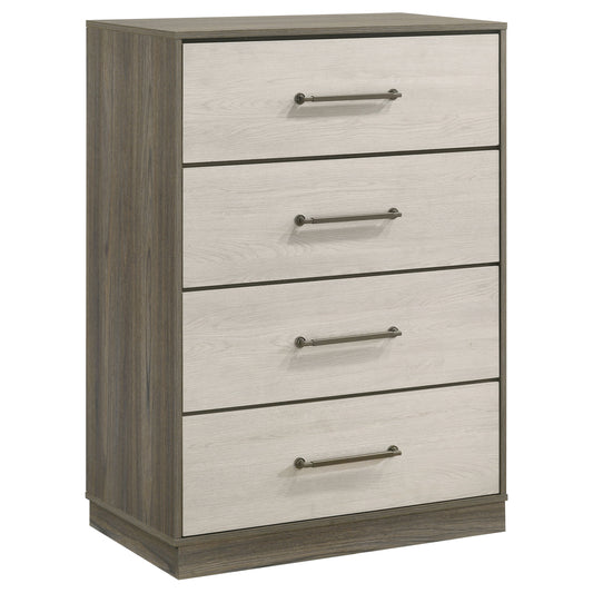 Fenwick 4-drawer Chest of Drawers Grey Oak