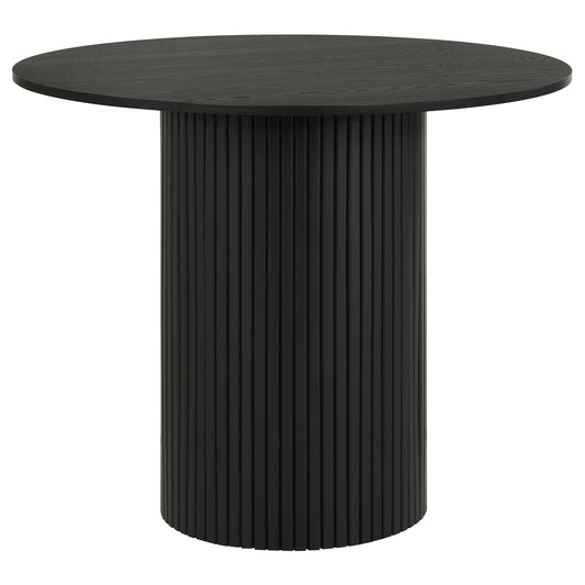 Hamlyn 43-inch Round Wood Counter Height Dining Table Black