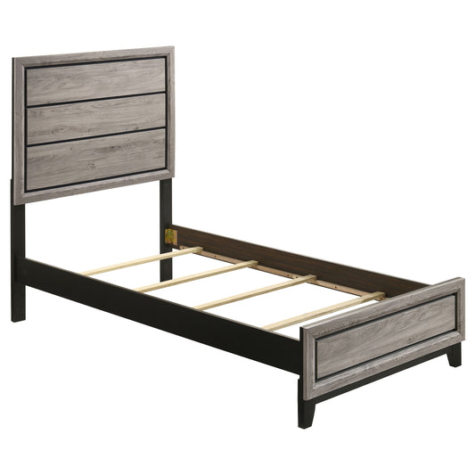 Watson Wood Twin Panel Bed Light Taupe