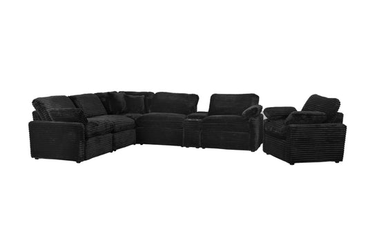 Collins 5-piece Modular Power Reclining Sectional Black
