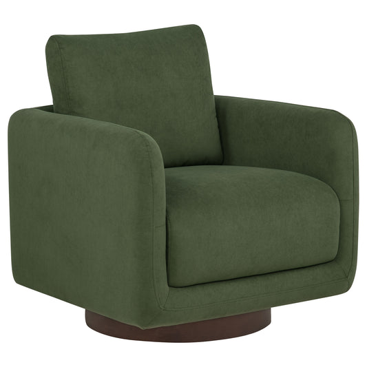 Iris Fabric Upholstered Swivel Accent Chair Matcha