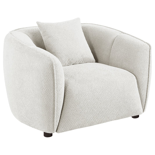 Aleisha Chenille Upholstered Accent Chair Ivory