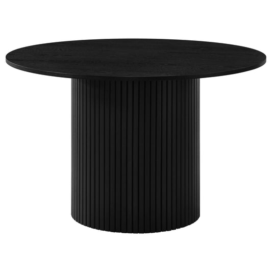 Hamlyn 43-inch Round Wood Dining Room Table Black