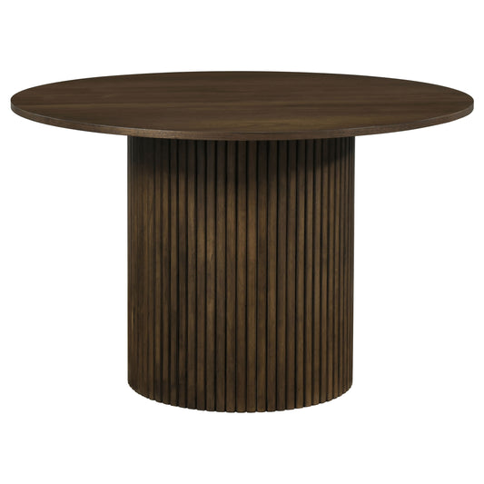 Hamlyn 43-inch Round Wood Dining Room Table Walnut