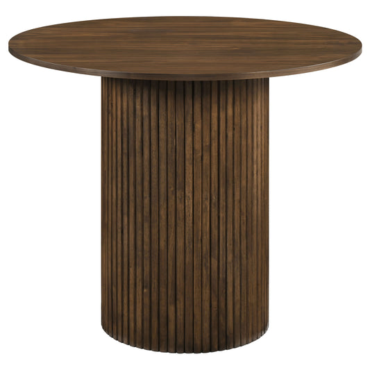 Hamlyn 43-inch Round Wood Counter Height Dining Table Walnut
