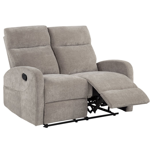 Hamilton Chenille Upholstered Manual Reclining Loveseat Sand