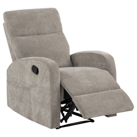 Hamilton Chenille Upholstered Manual Glider Recliner Sand