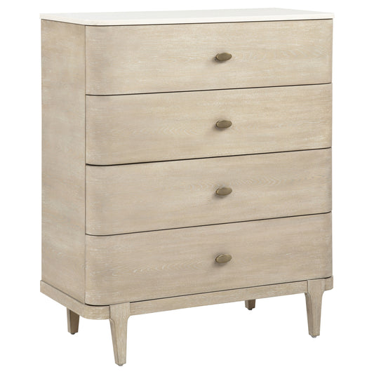 Lucaire 4-drawer Chest of Drawers Sandstone