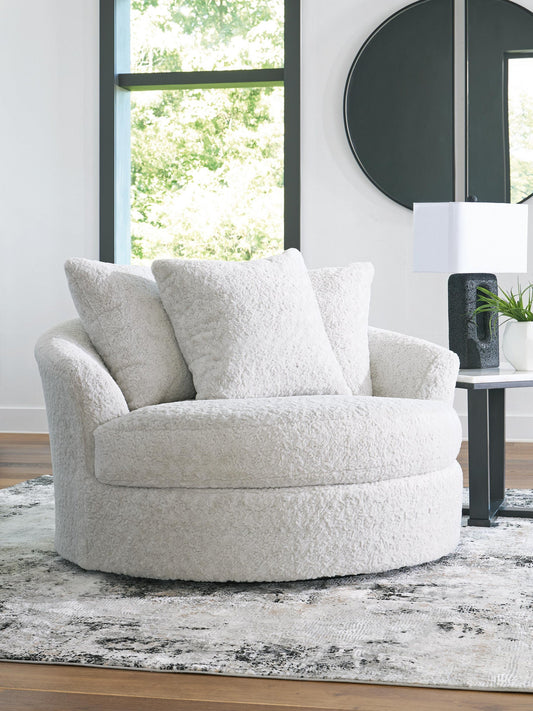 Cuddle Plush Oversized Swivel Accent Chair