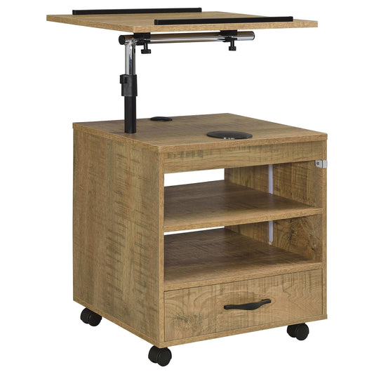 Lerma 1-drawer Adjustable Tray Top Nightstand with Speaker Mango