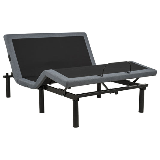 Weston Full Dual-Motor Massage Adjustable Bed Base in Black and Grey