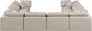 Indulge - Linen 8 Piece Modular Sectional