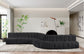 Arc - Faux Leather 8 Piece Curved Modular Sofa