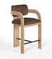 Cedra - Velvet Performance Fabric Upholstered Counter Stool - Natural Frame
