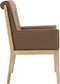 Gwendolyn - Faux Leather Dining Arm Chair With Natural Frame
