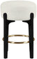 Torino - Backless Counter Stool With Brushed Black Base (Set of 2)