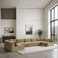 Shaggy - 7 Piece Modular U-Shaped Armless Sectional