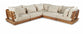 Mirella - 5 Piece Water Resistant Fabric Upholstered Outdoor Patio Modular Sectional