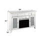 Noralie - 41" Wine Cabinet With LED - Mirrored & Faux Diamonds