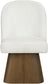 Marlowe - Linen Textured Fabric Upholstered Swivel Dining Side Chair - Stained Brown