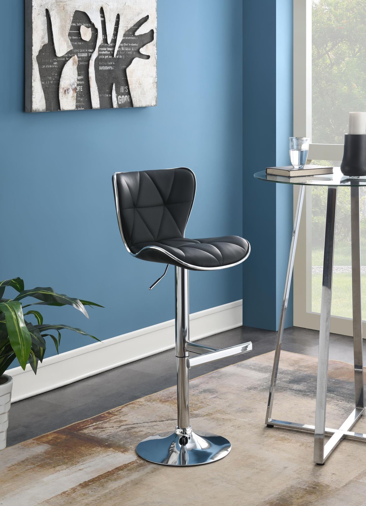 ST135 - Faux Leather Bar Stool (Set of 2)