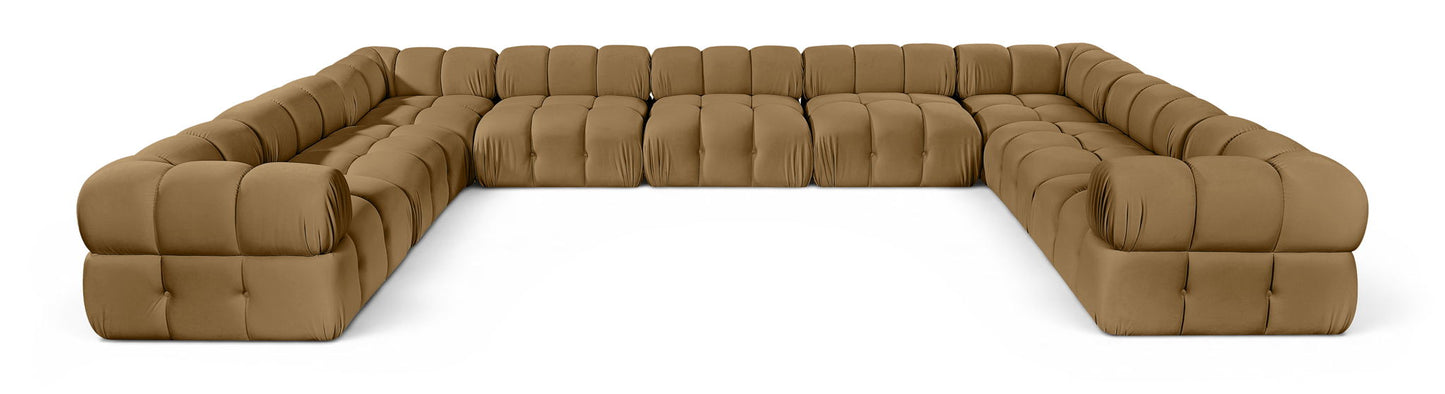 Orin - Velvet Performance Fabric Upholstered 9 Piece Sectional