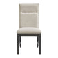 Axel - Fabric Dining Chair (Set of 2) - Light Gray / Espresso