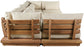 Mirella - 6 Piece Water Resistant Fabric Upholstered Outdoor Patio Modular Sectional